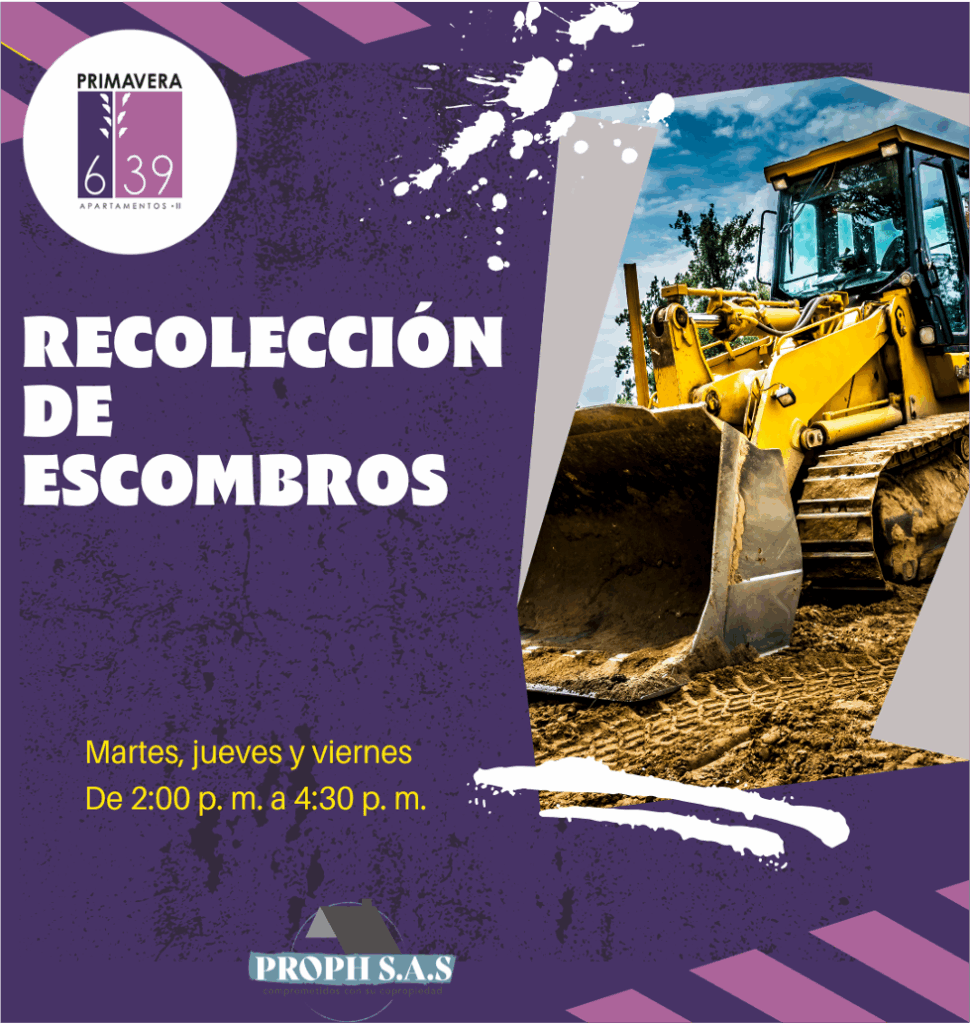 Aviso Importante: Recolección de Escombros.